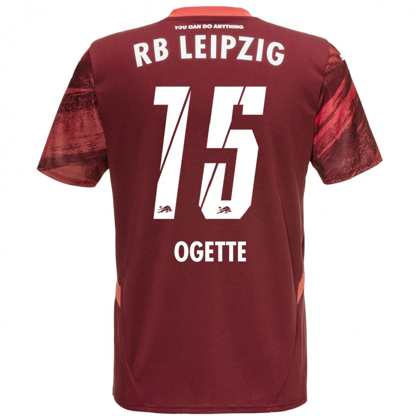 Danxen Hombre Camiseta Israel Ogette #15 Borgoña 2ª Equipación 2024/25 La Camisa