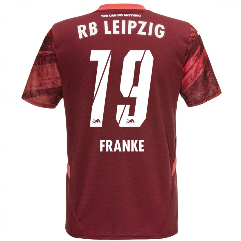 Danxen Hombre Camiseta Lenny Franke #19 Borgoña 2ª Equipación 2024/25 La Camisa