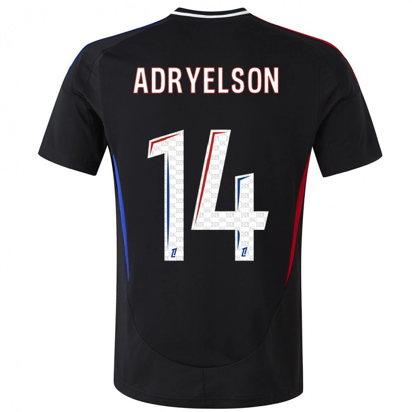 Danxen Hombre Camiseta Adryelson #14 Negro 2ª Equipación 2024/25 La Camisa