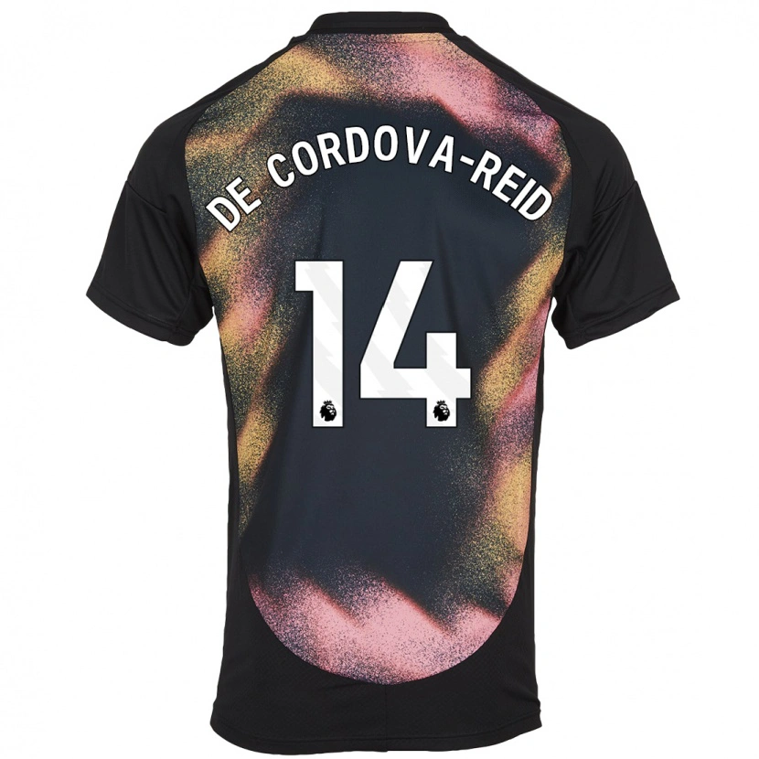 Danxen Hombre Camiseta Bobby De Cordova-Reid #14 Negro Blanco 2ª Equipación 2024/25 La Camisa