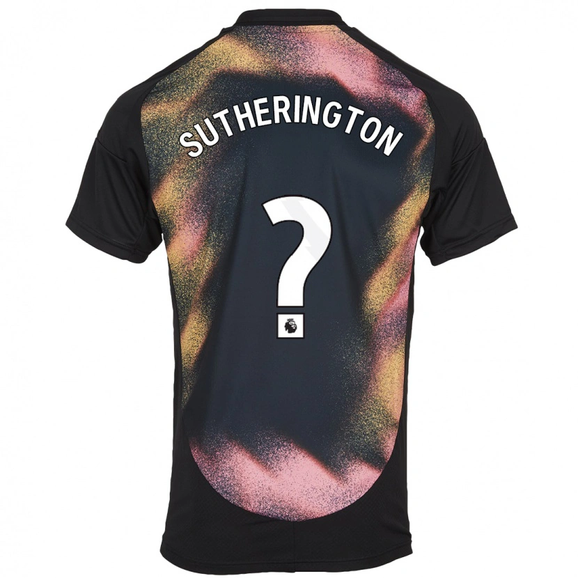 Danxen Hombre Camiseta Harry Sutherington #0 Negro Blanco 2ª Equipación 2024/25 La Camisa