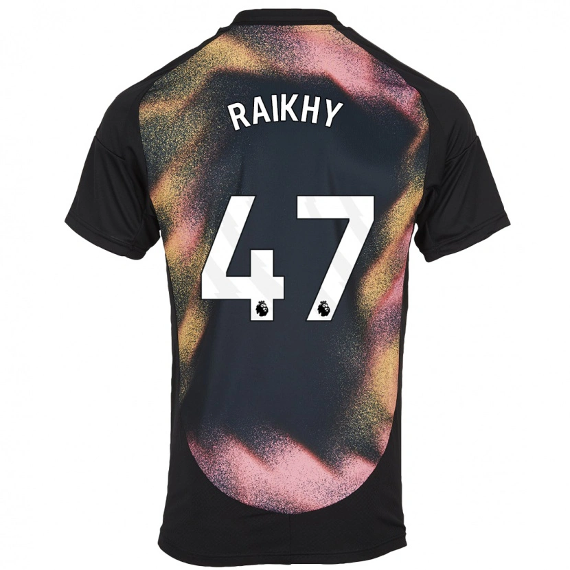 Danxen Hombre Camiseta Arjan Raikhy #47 Negro Blanco 2ª Equipación 2024/25 La Camisa