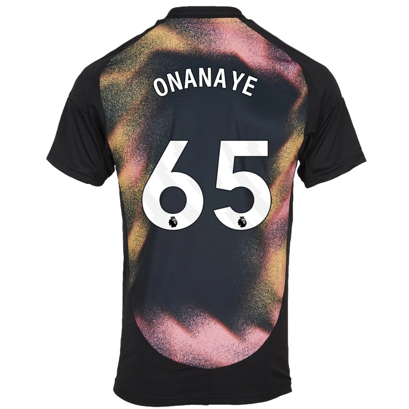 Danxen Hombre Camiseta Toby Onanaye #65 Negro Blanco 2ª Equipación 2024/25 La Camisa