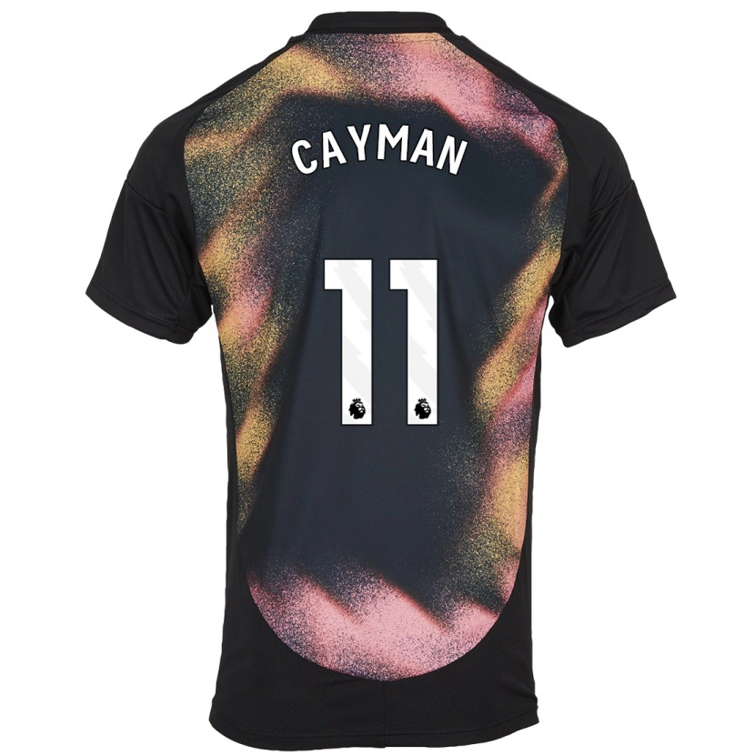 Danxen Hombre Camiseta Janice Cayman #11 Negro Blanco 2ª Equipación 2024/25 La Camisa