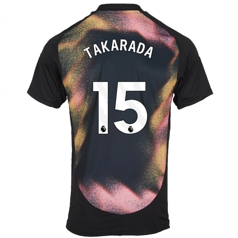 Danxen Hombre Camiseta Saori Takarada #15 Negro Blanco 2ª Equipación 2024/25 La Camisa