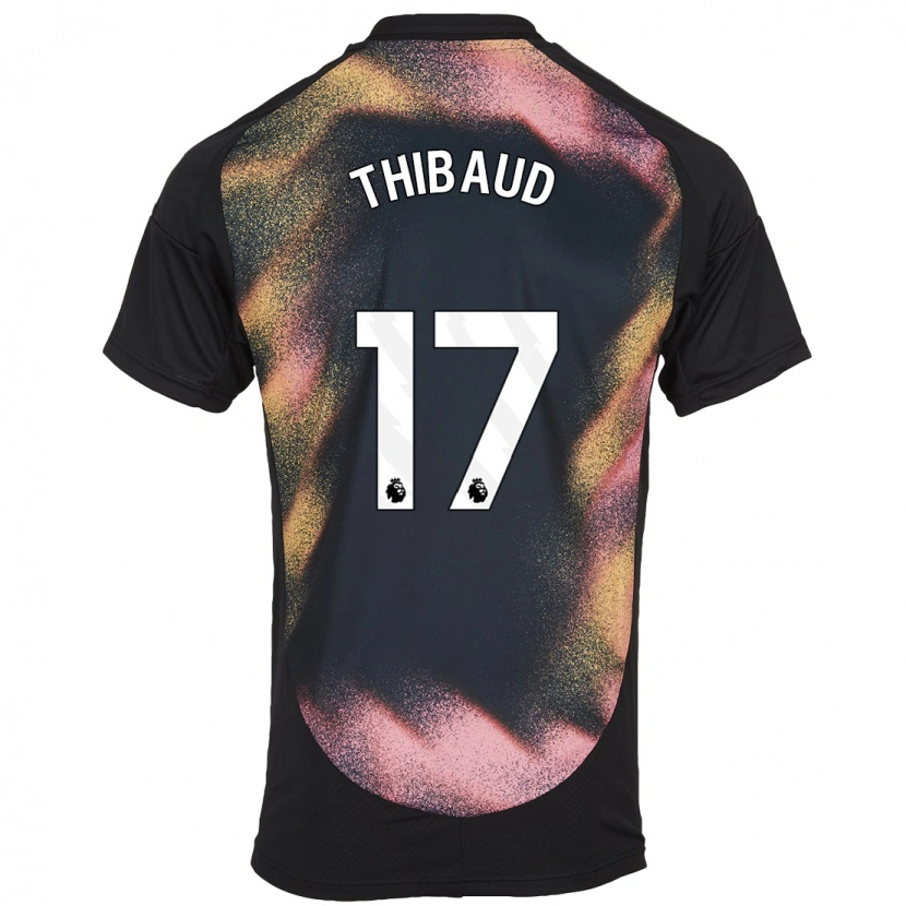 Danxen Hombre Camiseta Julie Thibaud #17 Negro Blanco 2ª Equipación 2024/25 La Camisa