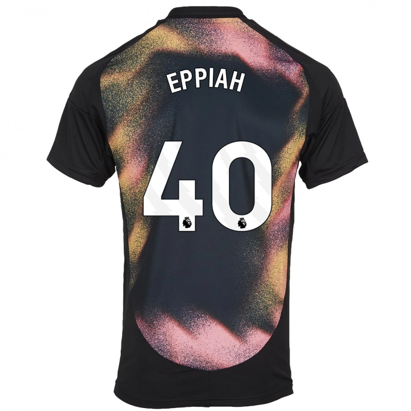 Danxen Hombre Camiseta Josh Eppiah #40 Negro Blanco 2ª Equipación 2024/25 La Camisa