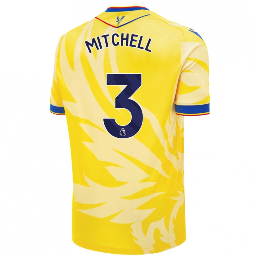 Danxen Hombre Camiseta Tyrick Mitchell #3 Amarillo 2ª Equipación 2024/25 La Camisa