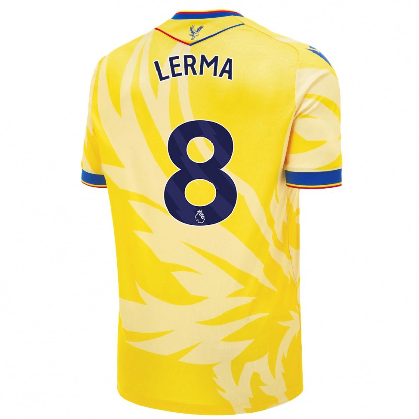 Danxen Hombre Camiseta Jefferson Lerma #8 Amarillo 2ª Equipación 2024/25 La Camisa