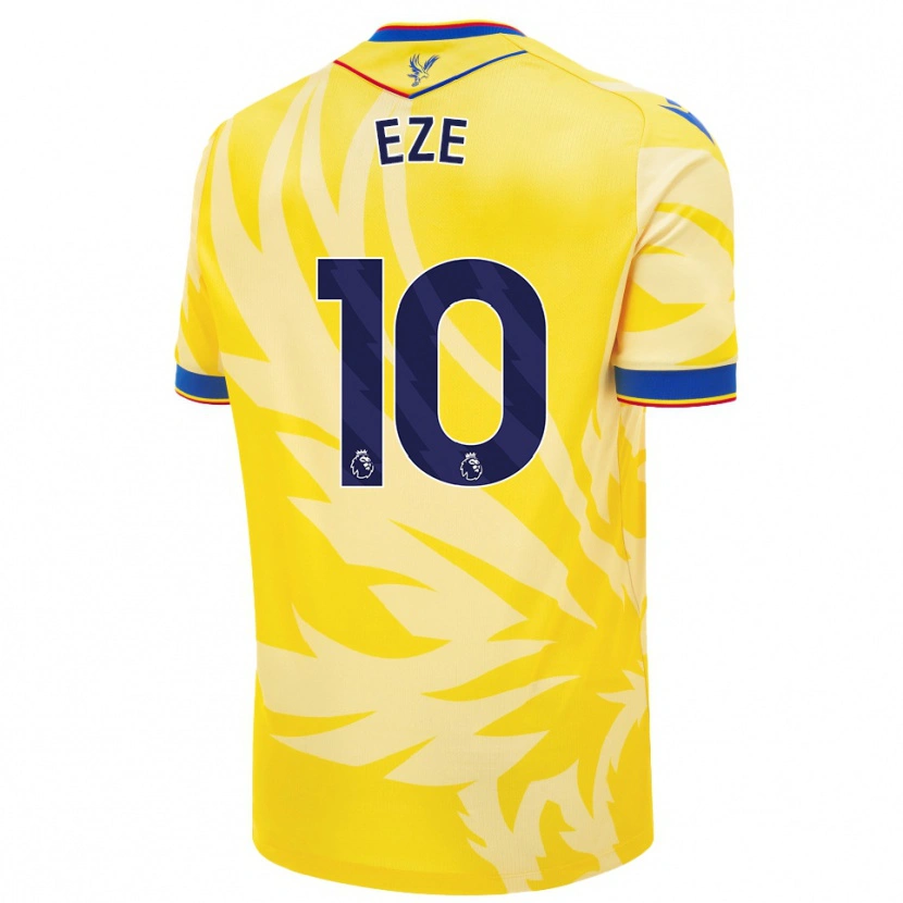 Danxen Hombre Camiseta Eberechi Eze #10 Amarillo 2ª Equipación 2024/25 La Camisa