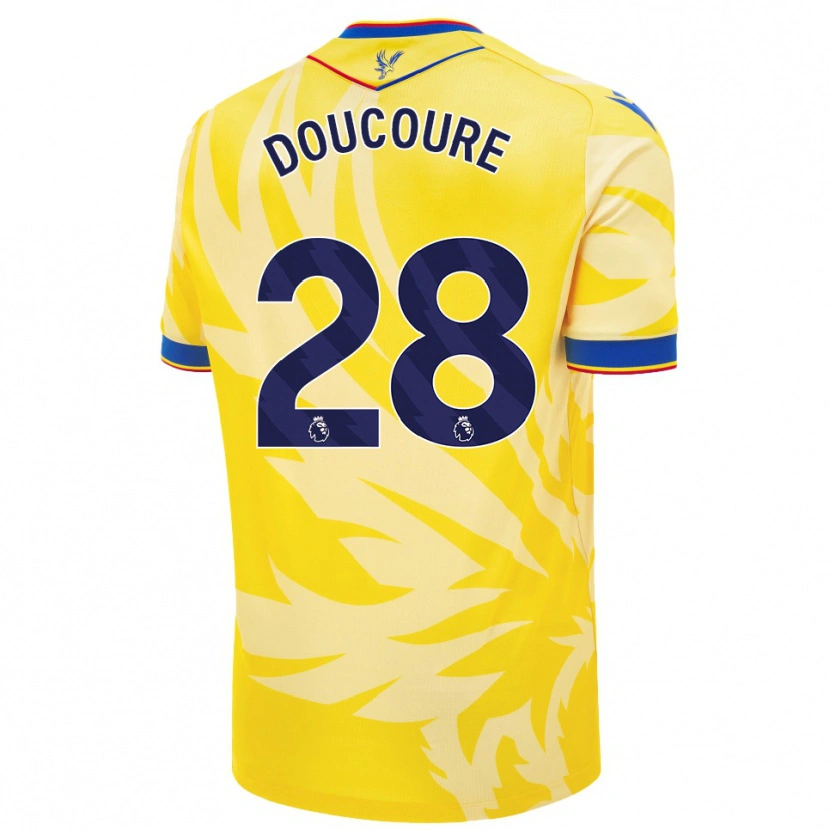 Danxen Hombre Camiseta Cheick Doucouré #28 Amarillo 2ª Equipación 2024/25 La Camisa