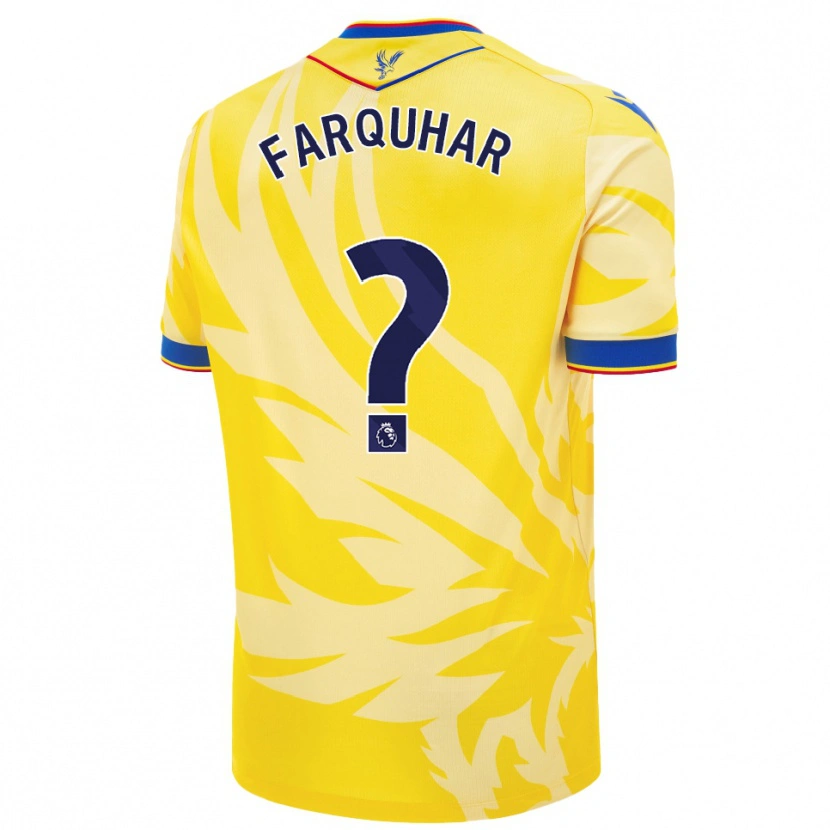 Danxen Hombre Camiseta Craig Farquhar #0 Amarillo 2ª Equipación 2024/25 La Camisa