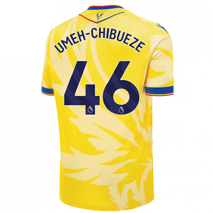 Danxen Hombre Camiseta Franco Umeh-Chibueze #46 Amarillo 2ª Equipación 2024/25 La Camisa