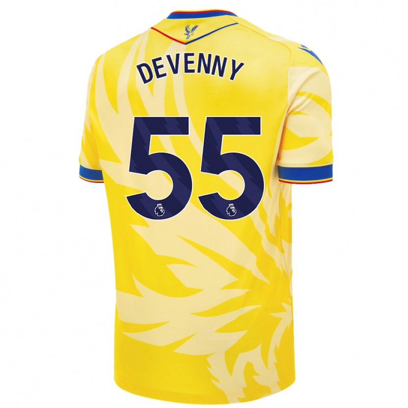 Danxen Hombre Camiseta Justin Devenny #55 Amarillo 2ª Equipación 2024/25 La Camisa