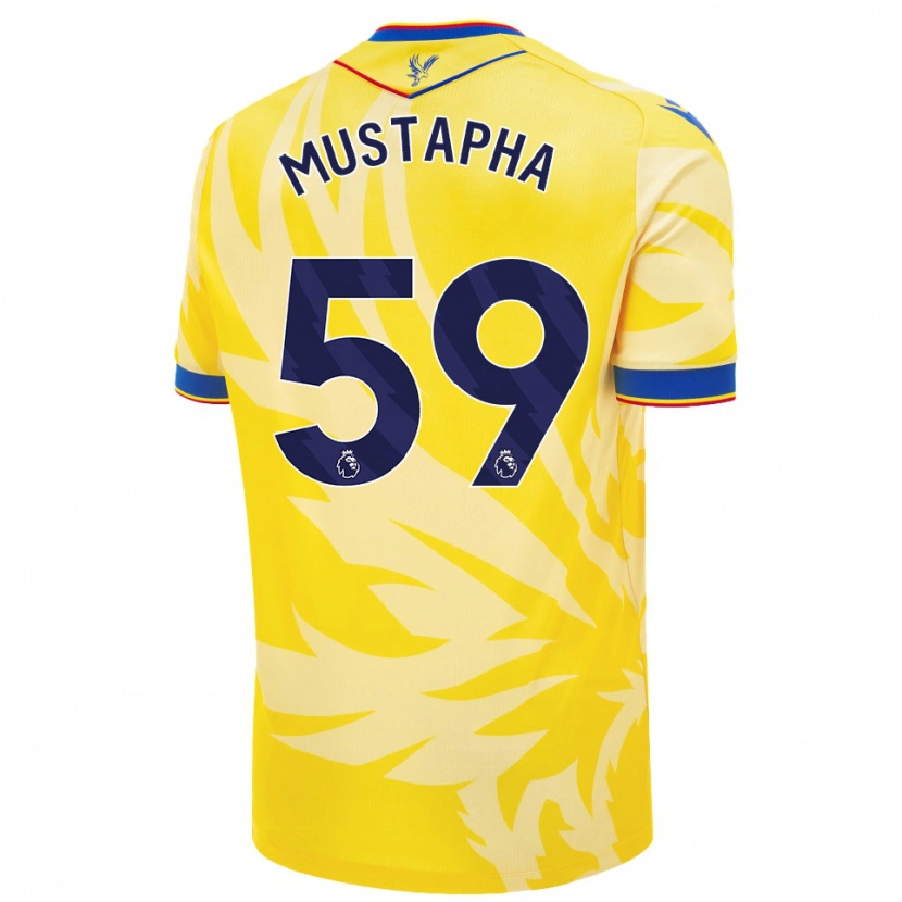 Danxen Hombre Camiseta Hindolo Mustapha #59 Amarillo 2ª Equipación 2024/25 La Camisa