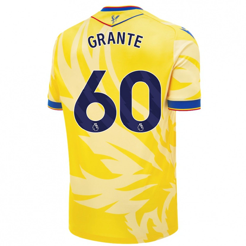 Danxen Hombre Camiseta Jake Grante #60 Amarillo 2ª Equipación 2024/25 La Camisa