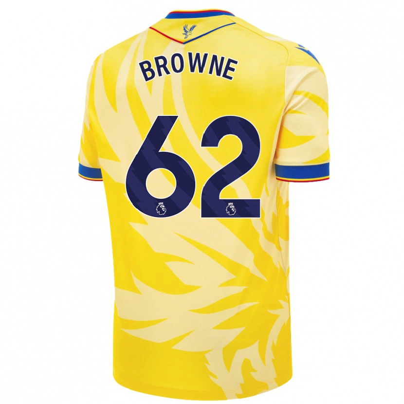 Danxen Hombre Camiseta Luke Browne #62 Amarillo 2ª Equipación 2024/25 La Camisa