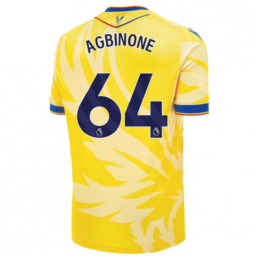 Danxen Hombre Camiseta Asher Agbinone #64 Amarillo 2ª Equipación 2024/25 La Camisa