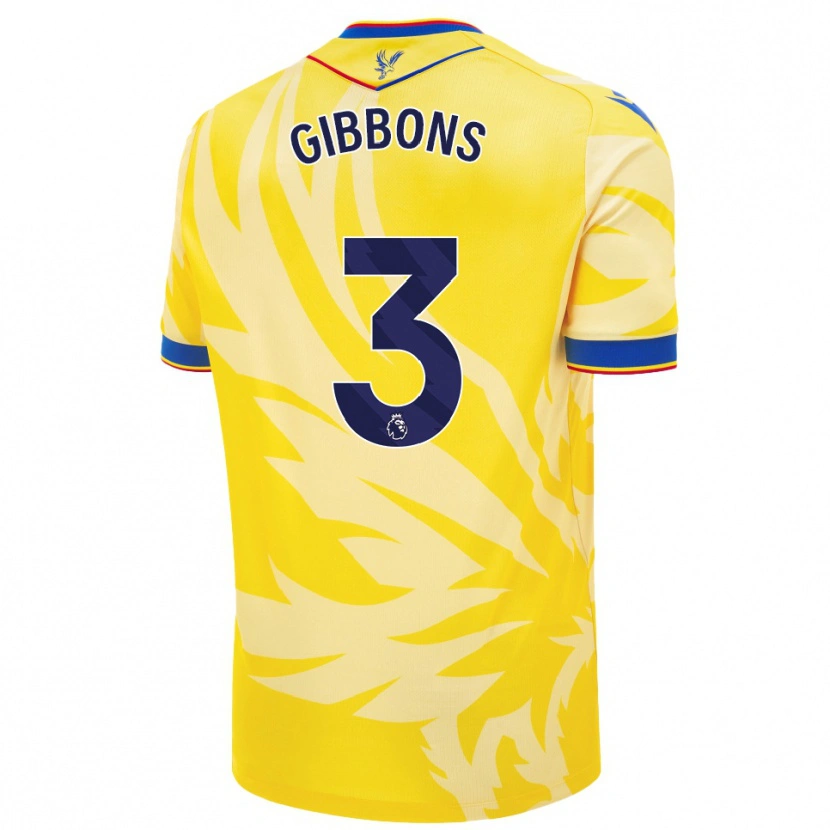 Danxen Hombre Camiseta Felicity Gibbons #3 Amarillo 2ª Equipación 2024/25 La Camisa