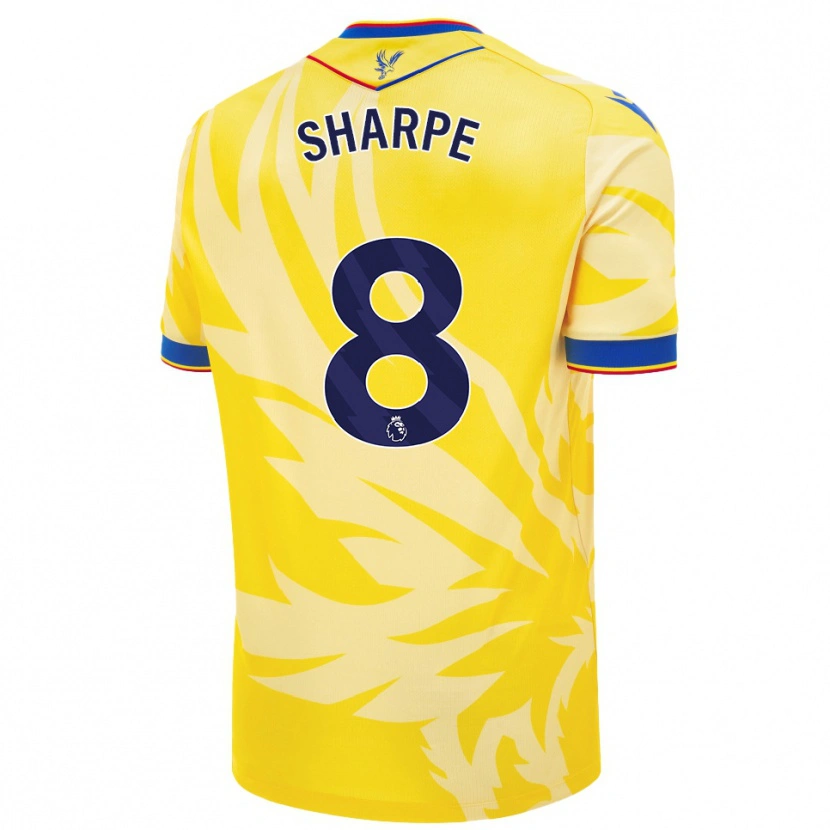 Danxen Hombre Camiseta Molly-Mae Sharpe #8 Amarillo 2ª Equipación 2024/25 La Camisa