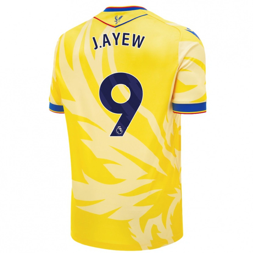 Danxen Hombre Camiseta Jordan Ayew #9 Amarillo 2ª Equipación 2024/25 La Camisa