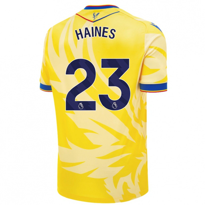 Danxen Hombre Camiseta Coral-Jade Haines #23 Amarillo 2ª Equipación 2024/25 La Camisa