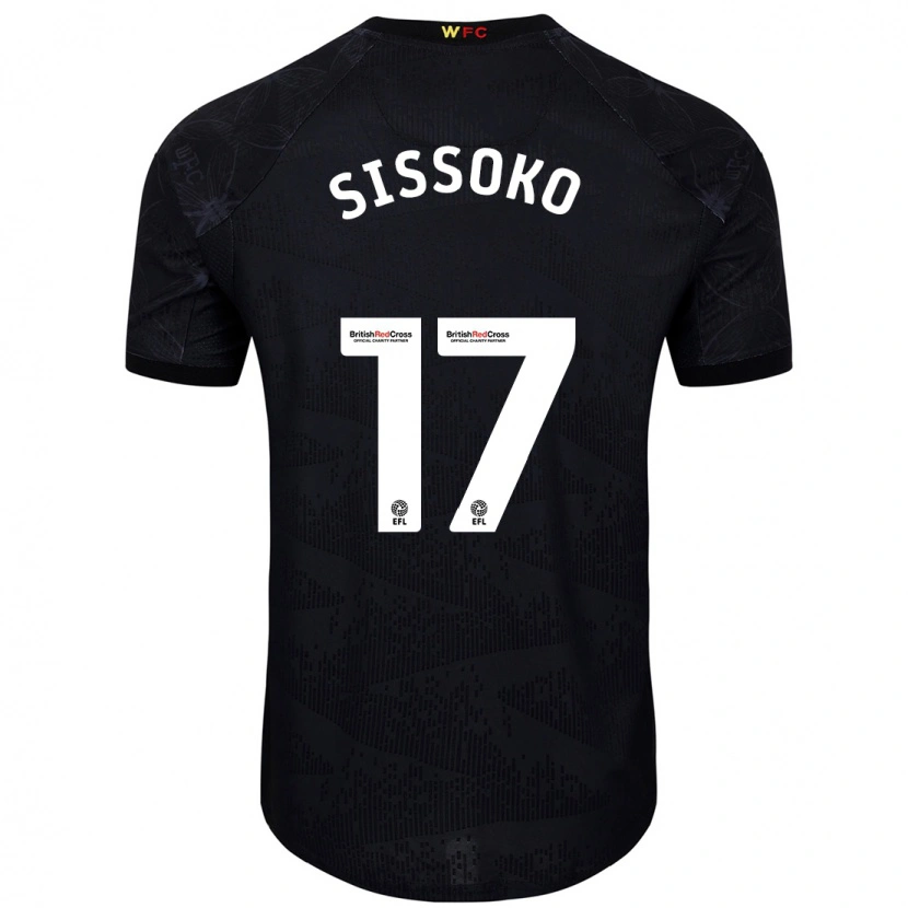 Danxen Hombre Camiseta Moussa Sissoko #17 Negro Blanco 2ª Equipación 2024/25 La Camisa