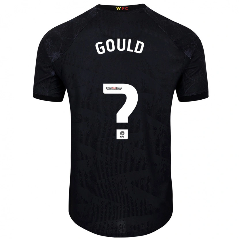 Danxen Hombre Camiseta Ali Gould #0 Negro Blanco 2ª Equipación 2024/25 La Camisa