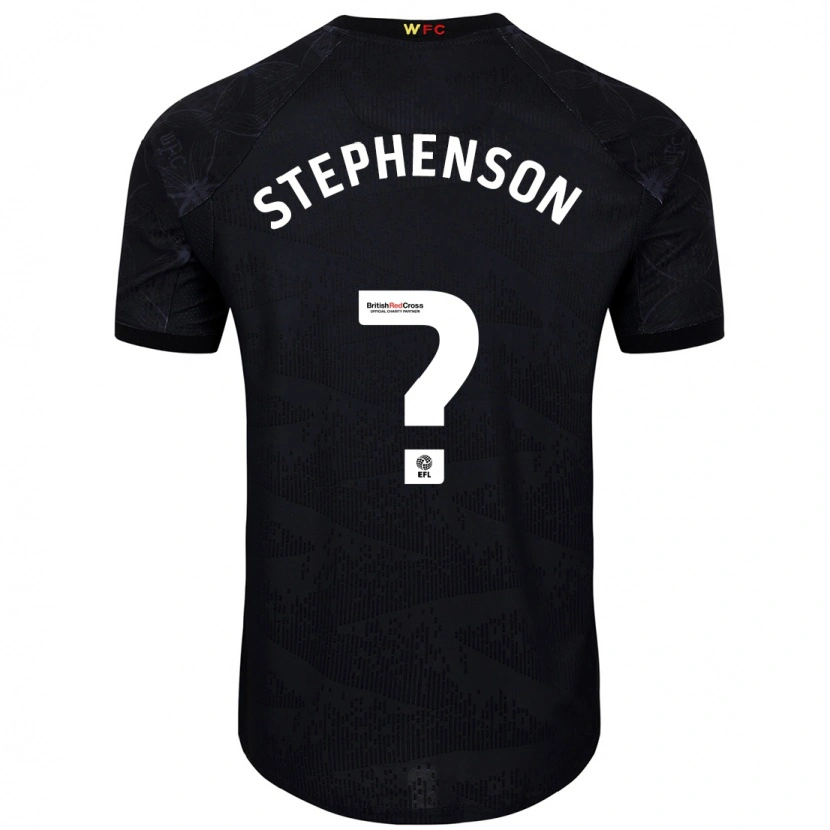 Danxen Hombre Camiseta Ollie Stephenson #0 Negro Blanco 2ª Equipación 2024/25 La Camisa