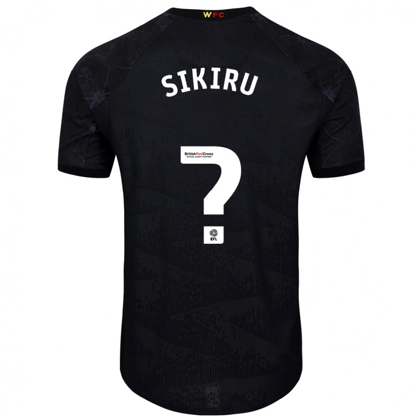 Danxen Hombre Camiseta Prince Sikiru #0 Negro Blanco 2ª Equipación 2024/25 La Camisa