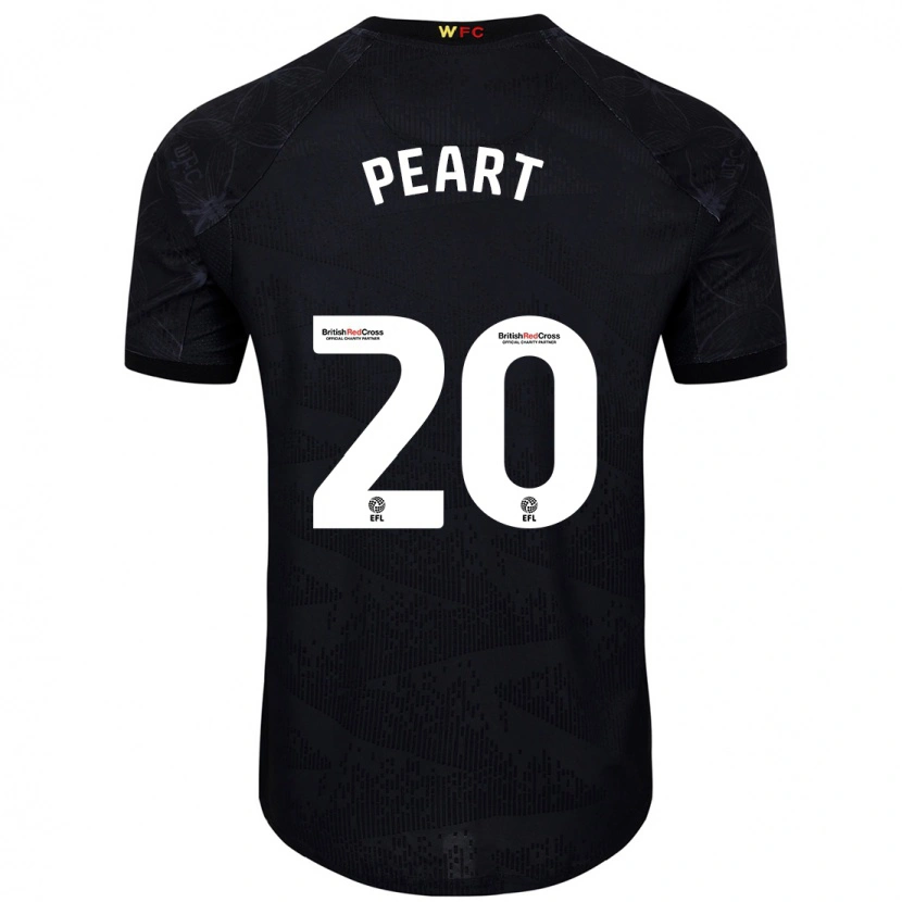 Danxen Hombre Camiseta Kalani Peart #20 Negro Blanco 2ª Equipación 2024/25 La Camisa