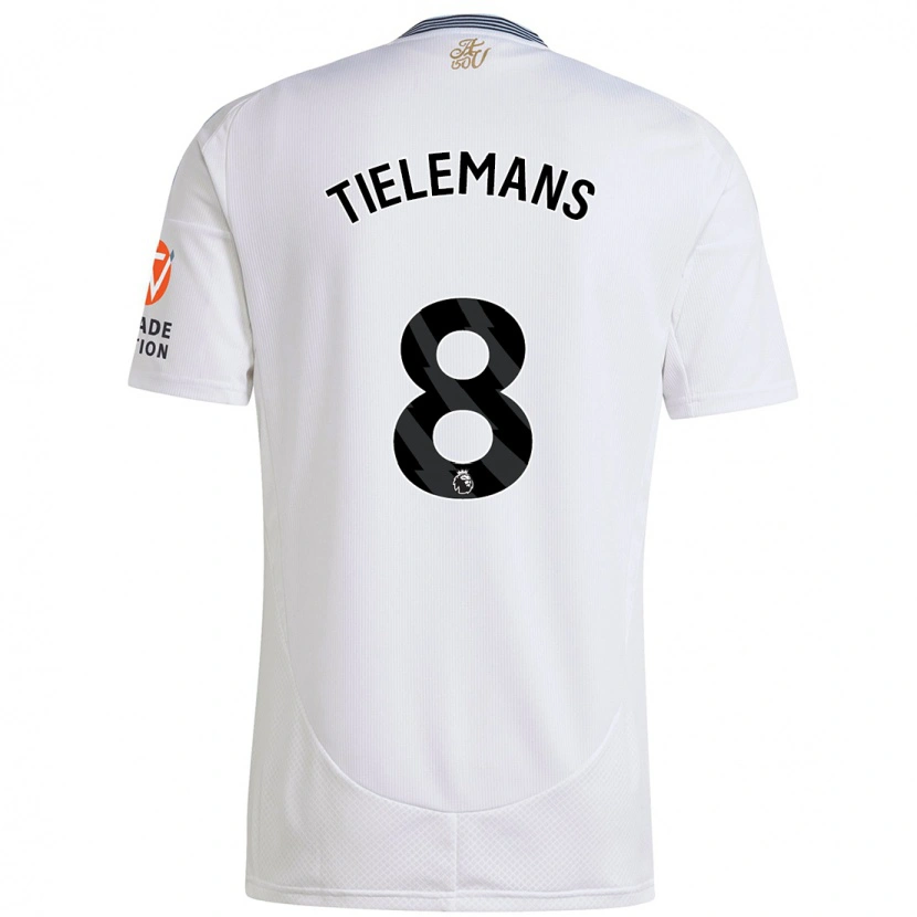 Danxen Hombre Camiseta Youri Tielemans #8 Blanco 2ª Equipación 2024/25 La Camisa