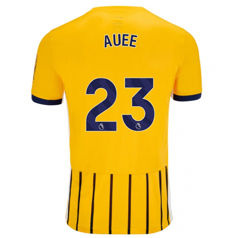 Danxen Hombre Camiseta Marit Auée #23 Dorado Azul Rayas 2ª Equipación 2024/25 La Camisa