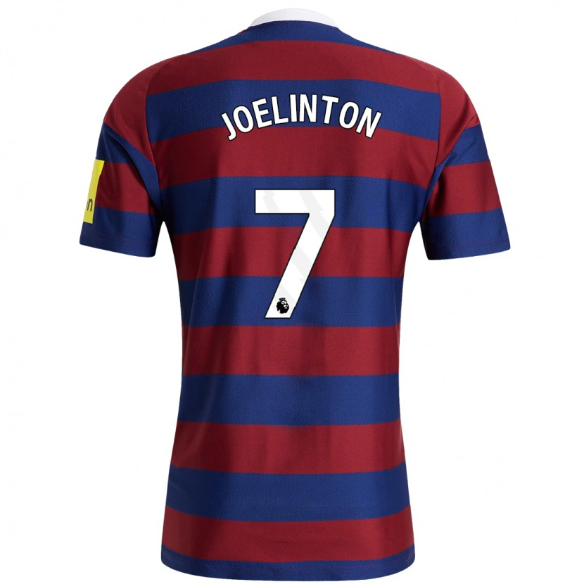 Danxen Hombre Camiseta Joelinton #7 Burdeos Azul Marino 2ª Equipación 2024/25 La Camisa