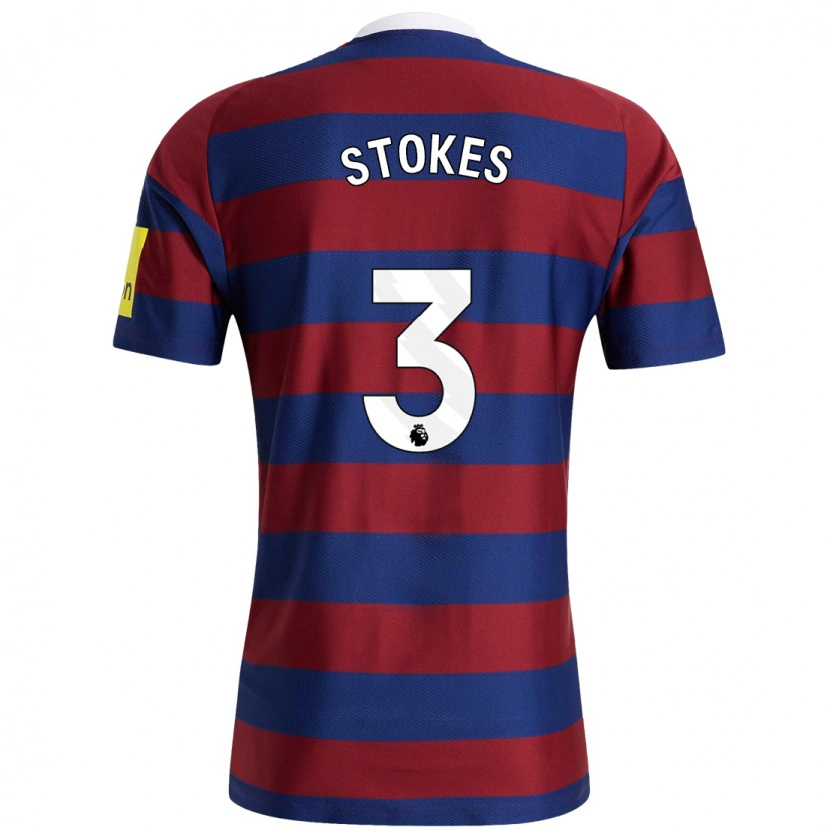 Danxen Hombre Camiseta Demi Stokes #3 Burdeos Azul Marino 2ª Equipación 2024/25 La Camisa