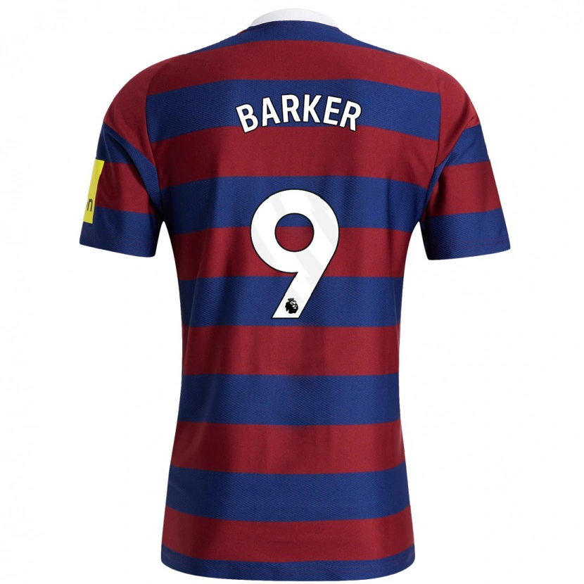 Danxen Hombre Camiseta Katie Barker #9 Burdeos Azul Marino 2ª Equipación 2024/25 La Camisa