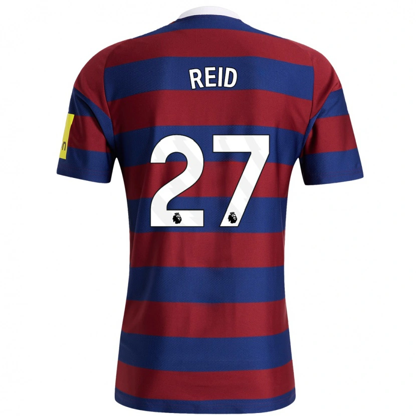 Danxen Hombre Camiseta Hannah Reid #27 Burdeos Azul Marino 2ª Equipación 2024/25 La Camisa