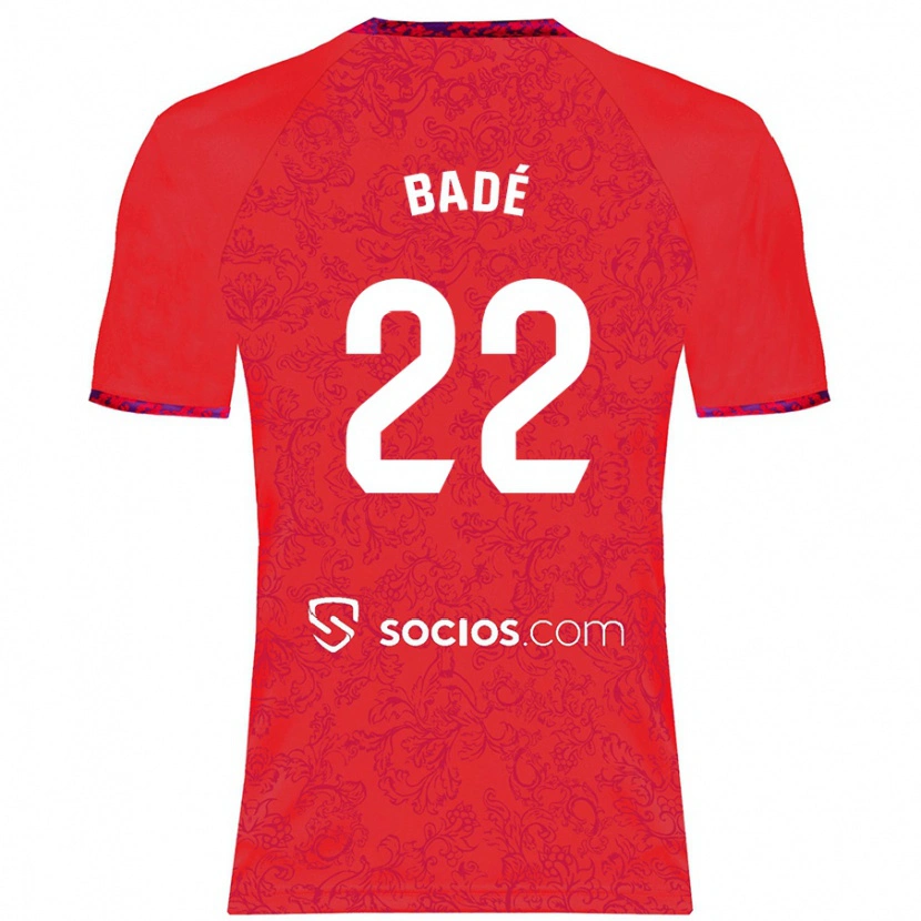 Danxen Hombre Camiseta Loïc Badé #22 Rojo 2ª Equipación 2024/25 La Camisa