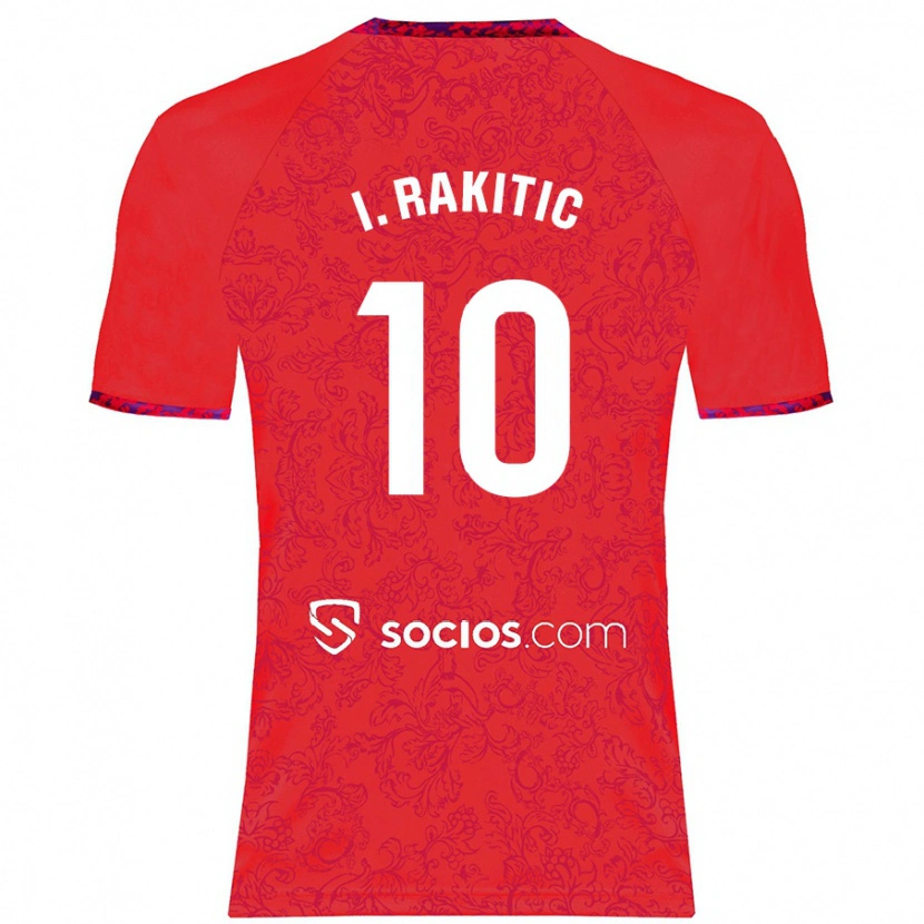 Danxen Hombre Camiseta Ivan Rakitic #10 Rojo 2ª Equipación 2024/25 La Camisa