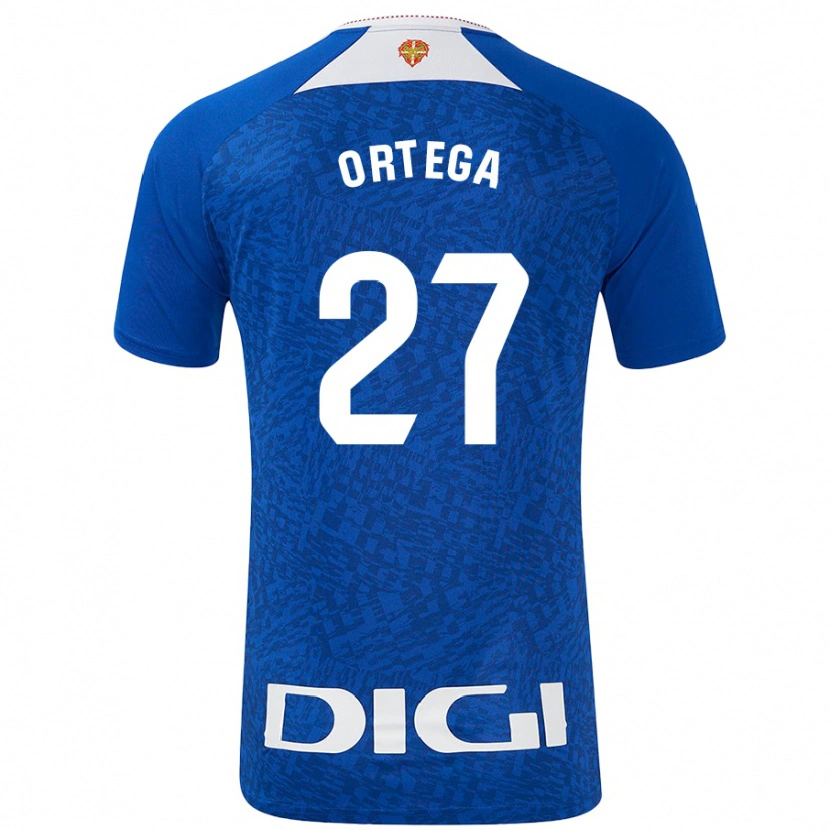 Danxen Hombre Camiseta Sara Ortega #27 Azul Real 2ª Equipación 2024/25 La Camisa