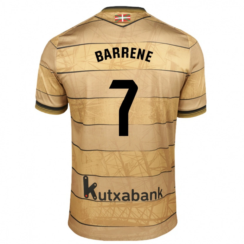 Danxen Hombre Camiseta Ander Barrenetxea #7 Marrón 2ª Equipación 2024/25 La Camisa