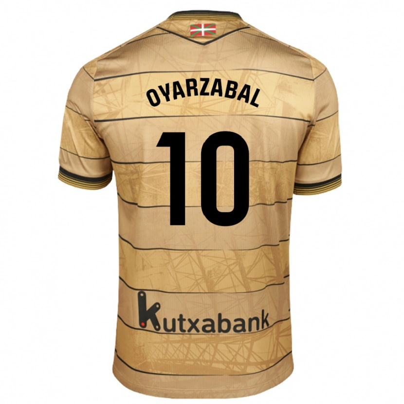 Danxen Hombre Camiseta Mikel Oyarzabal #10 Marrón 2ª Equipación 2024/25 La Camisa