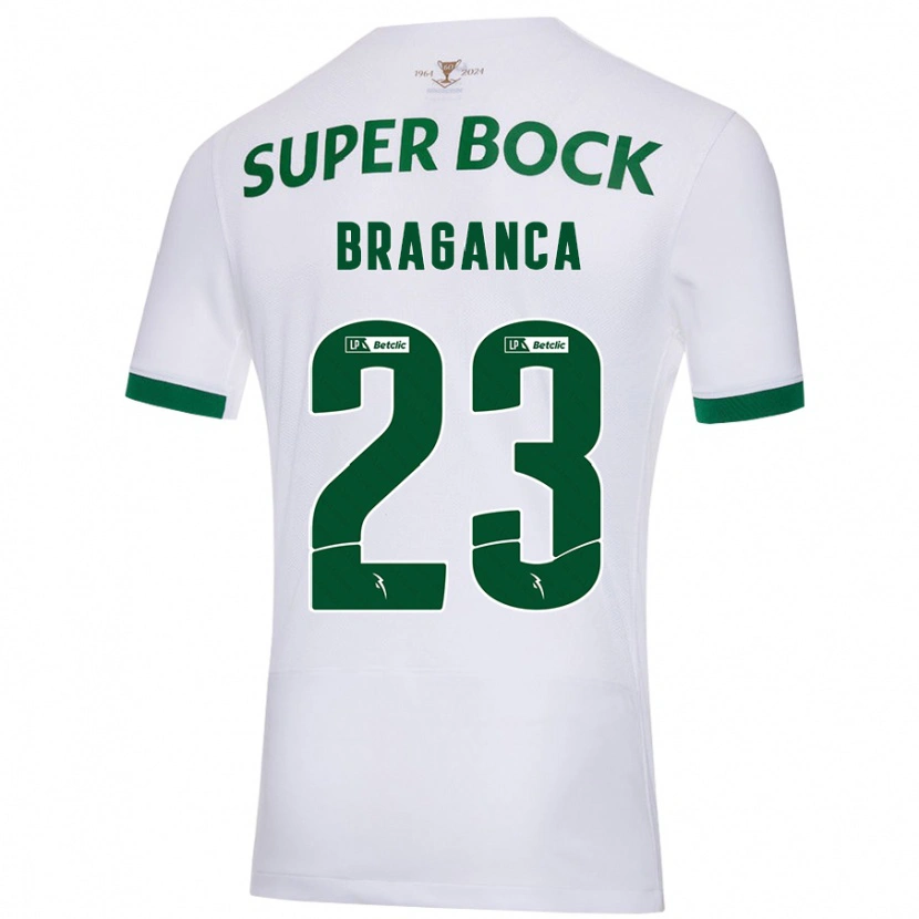 Danxen Hombre Camiseta Daniel Bragança #23 Blanco Verde 2ª Equipación 2024/25 La Camisa