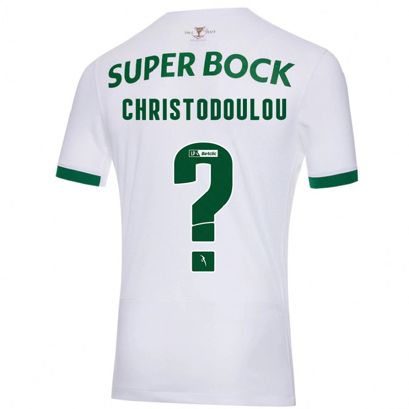 Danxen Hombre Camiseta Argyris Christodoulou #0 Blanco Verde 2ª Equipación 2024/25 La Camisa