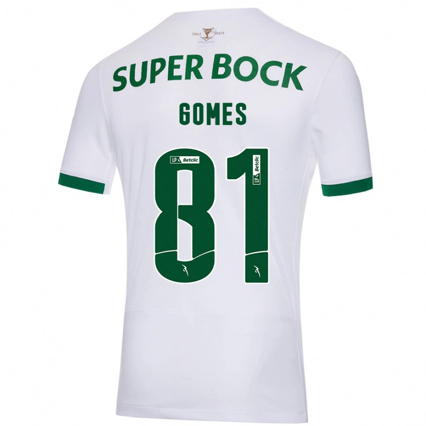 Danxen Hombre Camiseta Salvador Gomes #81 Blanco Verde 2ª Equipación 2024/25 La Camisa