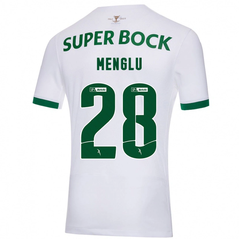 Danxen Hombre Camiseta Shen Menglu #28 Blanco Verde 2ª Equipación 2024/25 La Camisa