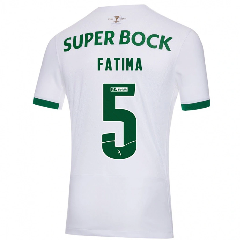 Danxen Hombre Camiseta Francisca Fatima Aquino Dutra #5 Blanco Verde 2ª Equipación 2024/25 La Camisa