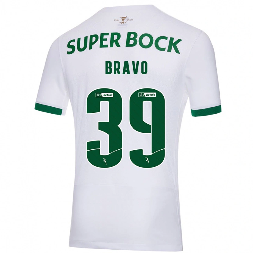 Danxen Hombre Camiseta Bravo #39 Blanco Verde 2ª Equipación 2024/25 La Camisa