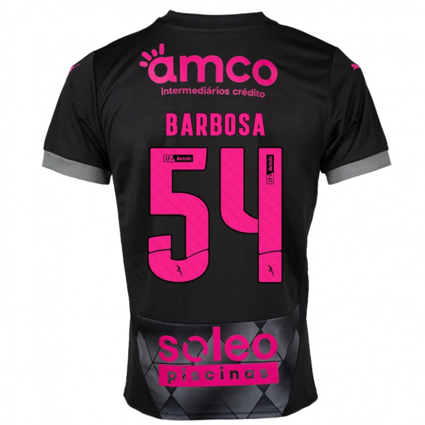 Danxen Hombre Camiseta Guilherme Barbosa #54 Negro Rosa 2ª Equipación 2024/25 La Camisa