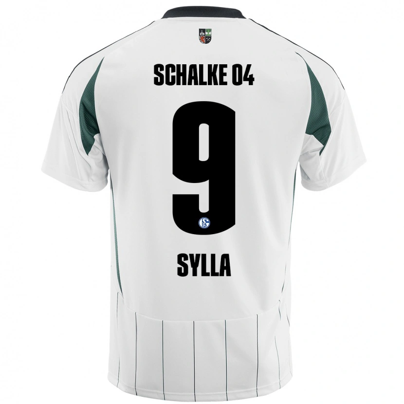 Danxen Hombre Camiseta Moussa Sylla #9 Blanco Verde 2ª Equipación 2024/25 La Camisa